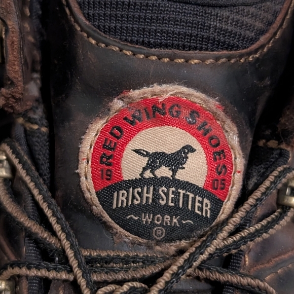 Irish Setter Mens Boots Red Wing Shoes Vibram Brown Leather Waterproof Size 12 main image 6